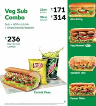 Subway menu 8