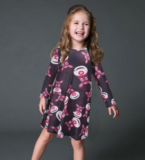 Title 2, Girls Fashion Casual Santa Printed Long Sleeve...
