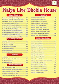 Naiya Live Dhokla House menu 1