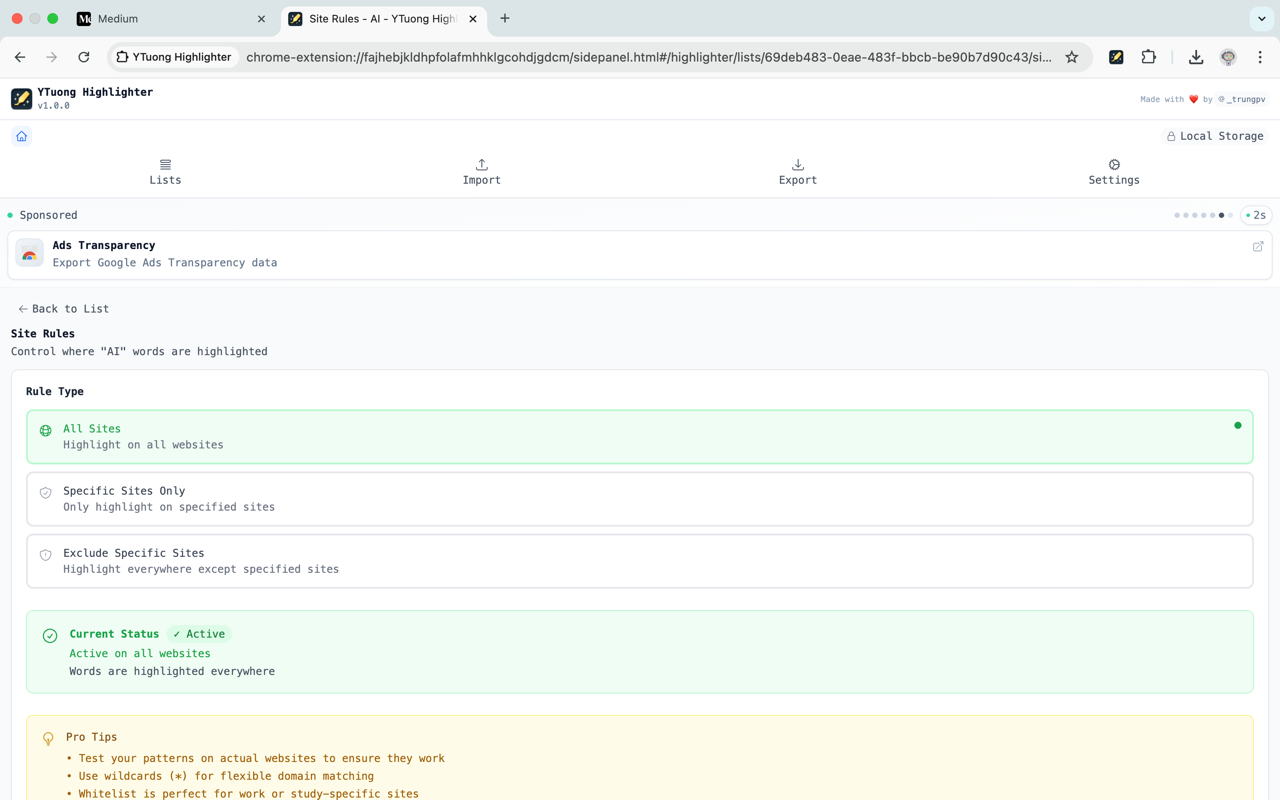 YTuong Highlighter Chrome Extension Image 4