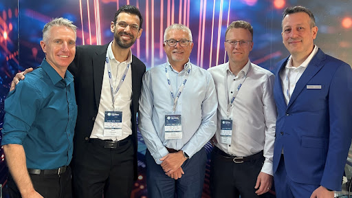 From left: Renato Martins (Altron Arrow), Jason Witkowsky (Inpixon), Andrew Hurman (ST Microelectronics), Dr Norman Dziengel (Inpixon) and Francesco Stabile (Fibocom).