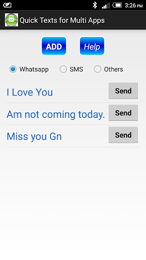 Quick Texts for Multi Apps
