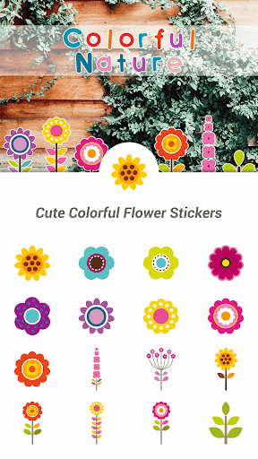 Cute Colorful Flower Stickers