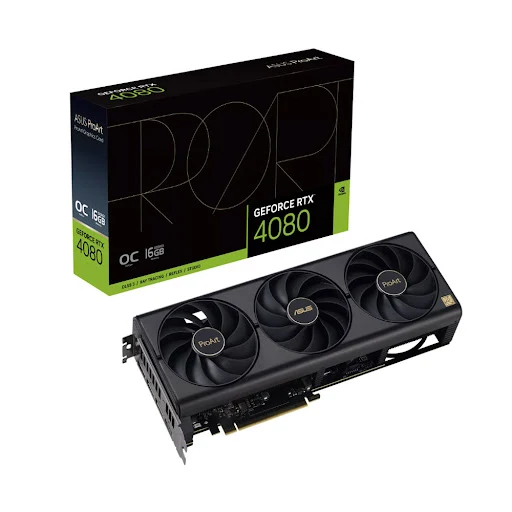 Card màn hình ASUS ProArt GeForce RTX 4080 OC Edition 16GB GDDR6X (90YV0IX1-M0NA00)