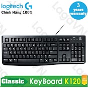 [Freeship Toàn Quốc Từ 50K] Bàn Phím Máy Tính Logitech K120 (Đen)