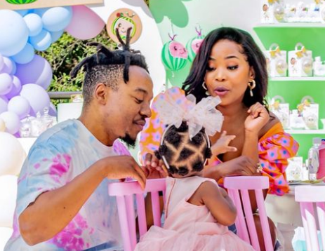 DJ Miza and Fulu Mugovhani share snaps from their daughter's birthday party.