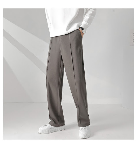 Title 11, Mens young style loose straight trousers, casu...