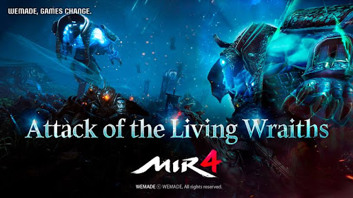 Wemade Co., Ltd.’s masterpiece mobile MMORPG, MIR4 released new battle content, 'Attack of the Living Wraiths'. Once Attack of the Living Wraiths begin, players will be able to fight fiercely against named monsters, semi-bosses, and boss monsters, while acquiring treasure chests. Attack of the Living Wraiths will be held every Thursday from 10:00 to 11:00 pm local server time, throughout the fourth floor in Bicheon, Snake, and Redmoon Hidden Valleys. In addition, a new Raid (Wailing Dead Mine - level 115) as well as a new Boss Raid (Nefariox King - level 105) is included with the update. Future update plans include Class Change and release of a new character - Arbalist, expected to be released in November. (Graphic: Business Wire)