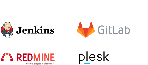  Jenkins, GitLab, Plesk, Redmine