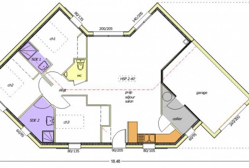  Vente Terrain + Maison - Terrain : 380m² - Maison : 90m² à Luçon (85400) 