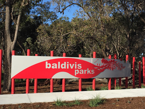 Baldivis Parks - Red Tree Swirl And Poles