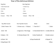 Year Of The Delicious Kitchen menu 1