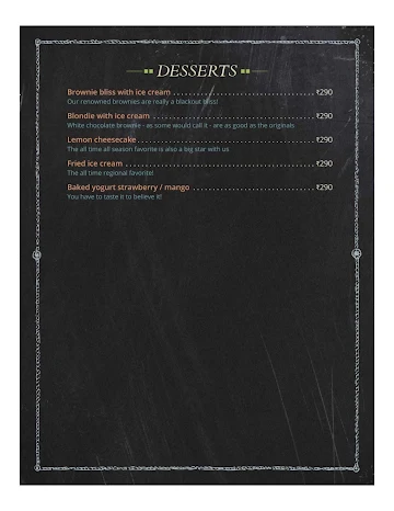 Golden Crop menu 