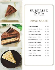 Surprise India - Cakes & Desserts menu 2