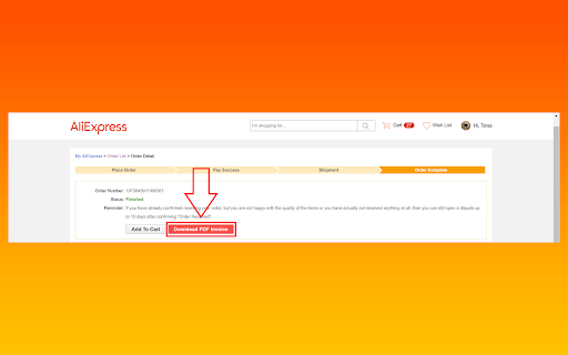 AliExpress Invoice Creator & Waybill Download