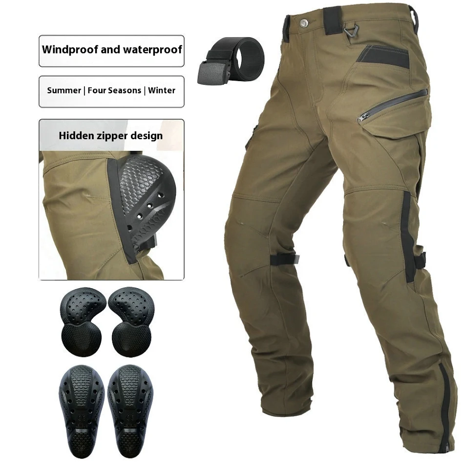 Motorcycle Four Seasons Drop-resistant Cycling Pants Waterproof Windproof Protection for Safe Comfortable Riding