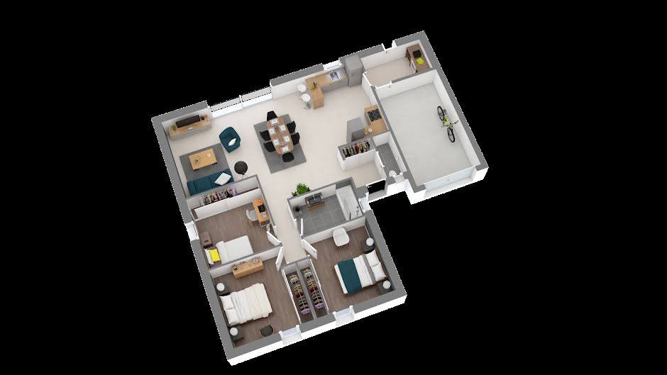 Vente maison neuve 4 pièces 90 m² à Heugas (40180), 202 546 €