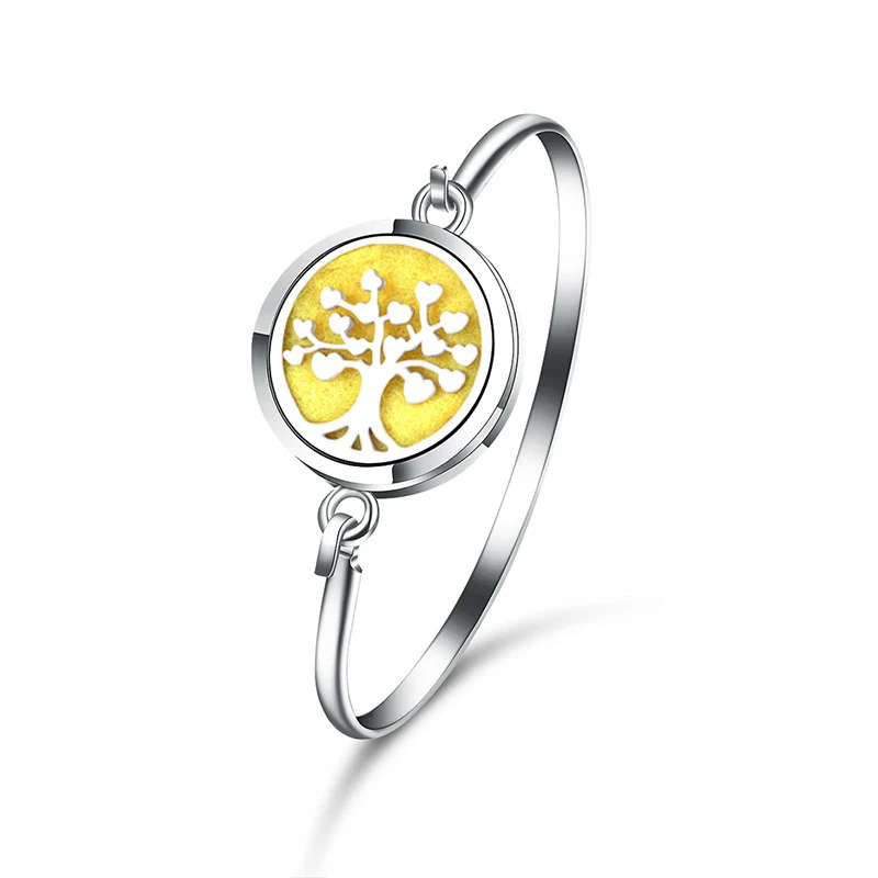 Speciale design RVS aromatherapie armband, diverse patronen, hoogwaardige essentiële olie diffuser voor welzijn.