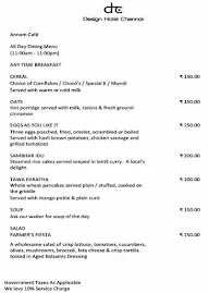 Annam Cafe menu 1