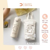 Bình Giữ Nhiệt Gấu Cute 450Ml Inox Sus 304 An Toàn, Giữ Được Đồng Thời Nóng Và Lạnh Trên 8H - Daisy.decor