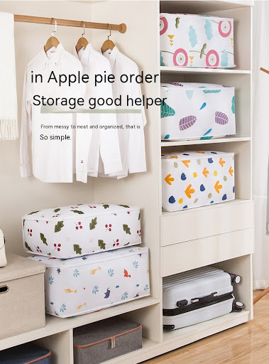 Title 6, Home Clothes Organizer Dust-proof Seasonal Quil...