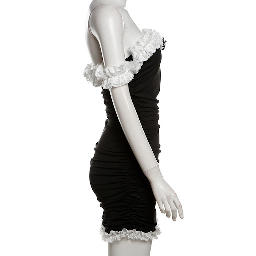Title 31, Womens Off-Shoulder Ruffle Hip Dress. A stylis...