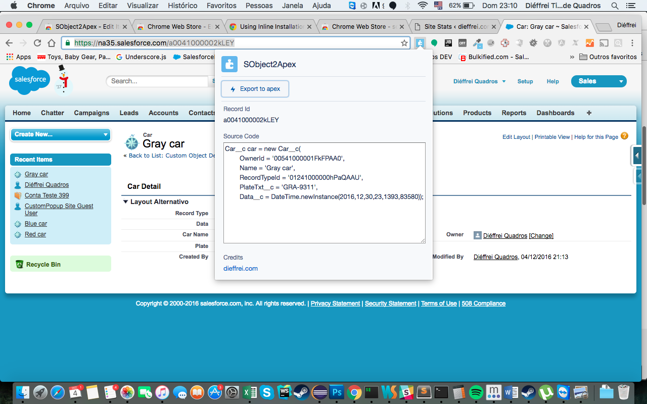 Salesforce SObject2Apex code generator Preview image 0