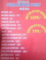 Star Biryani Point menu 1