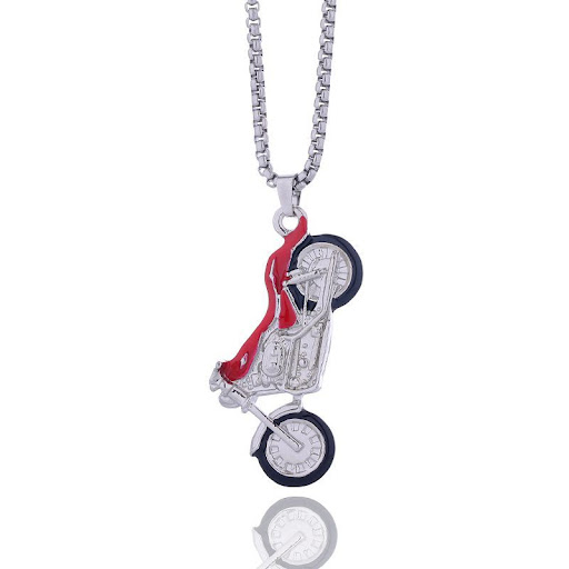 Title 13, Fashion Motorcycle Necklace Hipster Punk Style....