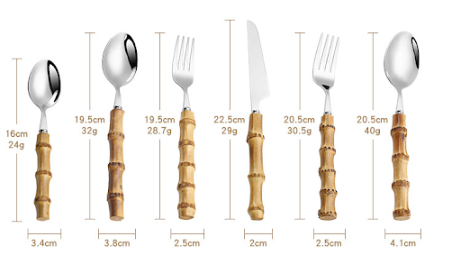 Title 1, Creative Natural Bamboo Wood Tableware 304 Stai...