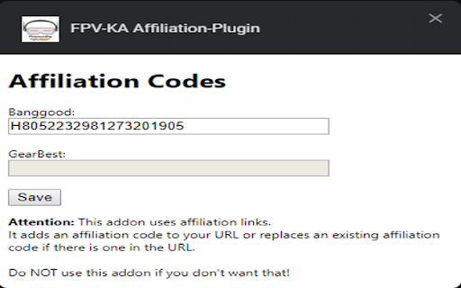 FPV-KA Affiliation-Plugin