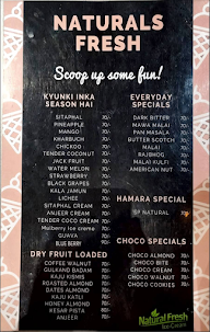 Natural Fresh Ice Cream menu 2