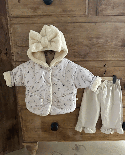 Title 16, Girls Cashmere Thickened Hooded Cotton Coat Ja...