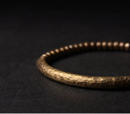 Title 16, Vintage messing kralen armband, een eenvoudige ...