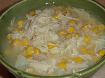 Chicken Corn Soup With Rivels