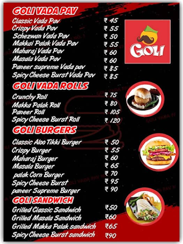 Goli Vada Pav No 1 menu 