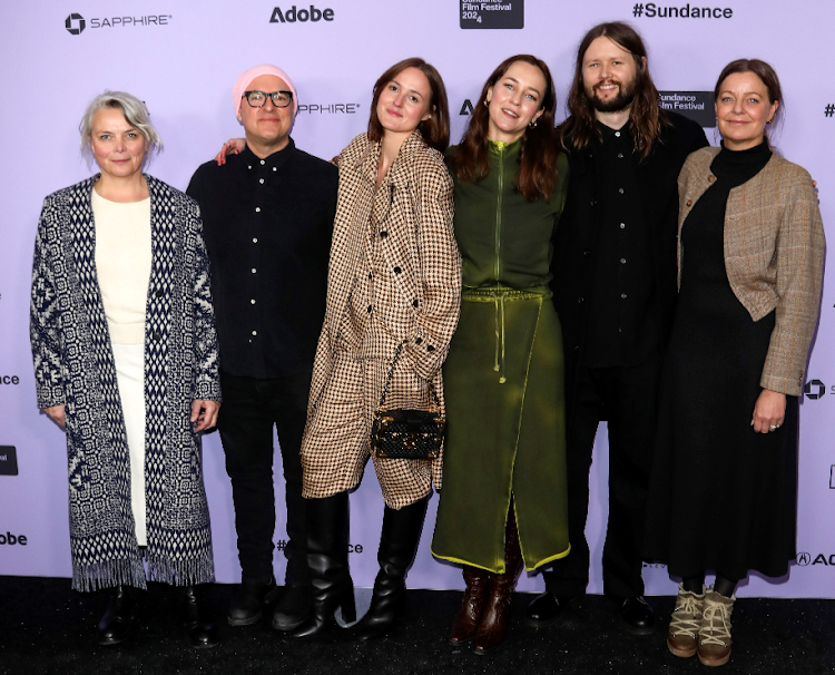 Guri Neby, Peter Raeburn, Renate Reinsve, Thea Hvistendahl, Pal Ulvik Rokseth and Kristin Emblem at the world premiere of 'Handling the Undead', an official selection of the World Cinema Dramatic Competition at the 2024 Sundance Film Festival.