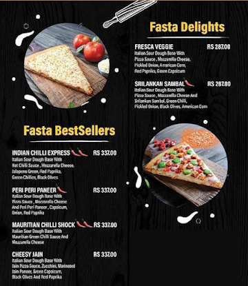 Fasta Pizza menu 