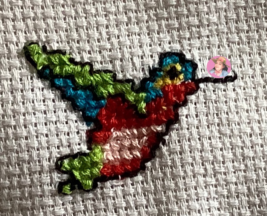 Colibri en punto de cruz o Cross stitch 