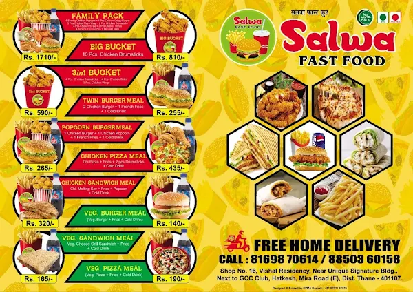 Jeevak Fast Food menu 