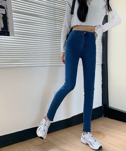 Title 8, Fashion jeans outerwear with a wrapped hip desi...