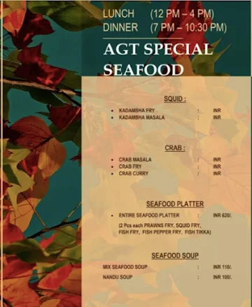 Secret Spices - Hotel AGT Park menu 