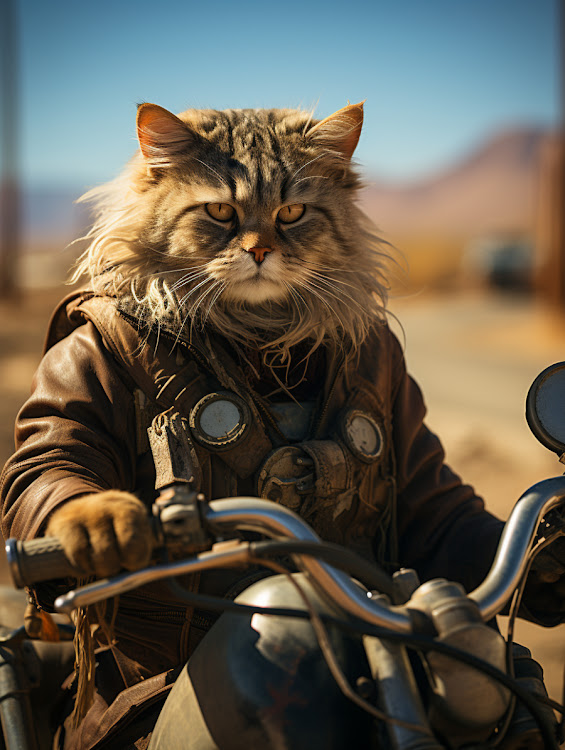 Biker cat.