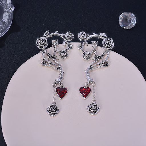 Title 4, Halloween Red Peach Heart Drop Earrings – Festi...