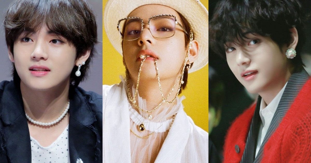 10+ Times BTS's V Was The King Of Pearl Accessories - Koreaboo