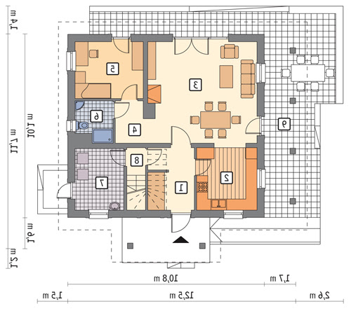 Bocianie gniazdo - M125 - Rzut parteru