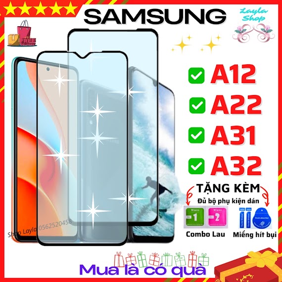 Kính Cường Lực Samsung A12 A22 A31 A32 A13 A23 A33 5G - Full Màn Hình