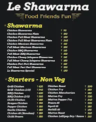 Le Shawarma menu 1