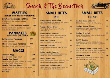 Snack & the Beanstock menu 