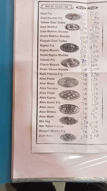 Shri Sai Restaurant menu 